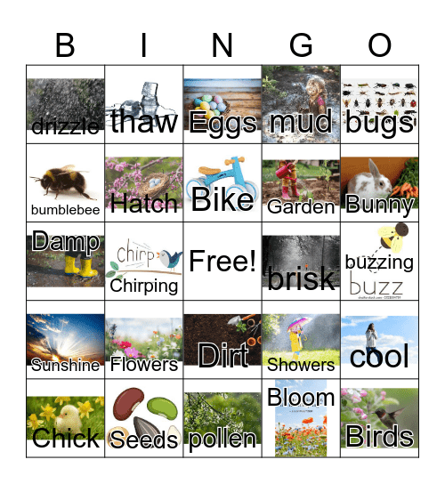 Spring Bingo Card