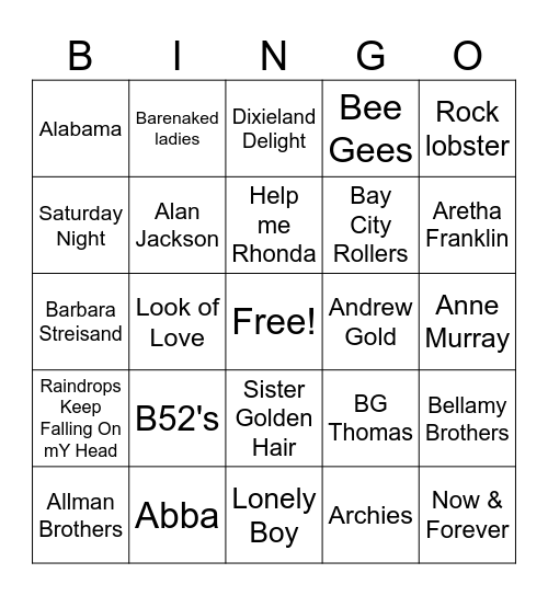 June 2023 GM 1 Line under B Bingo Card