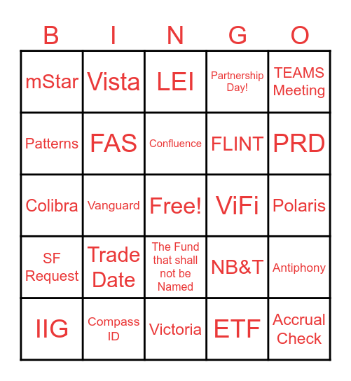 GIDM B-I-N-G-O Bingo Card