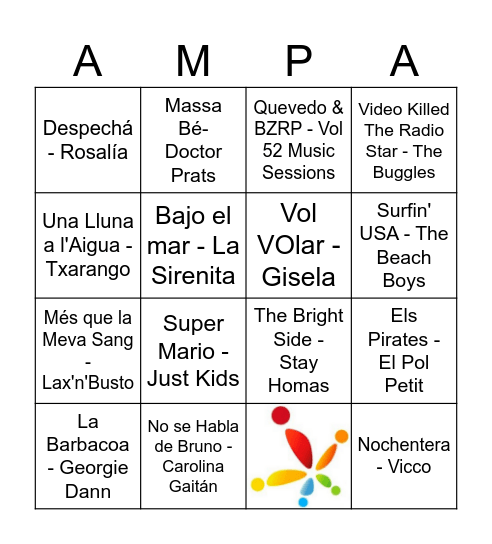 Bingo Musical Claret Bingo Card