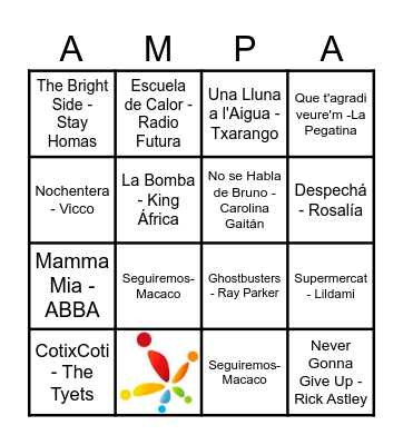 Bingo Musical Claret Bingo Card