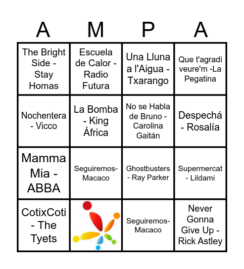 Bingo Musical Claret Bingo Card