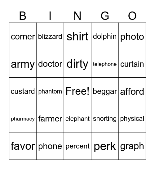 Bingo Card