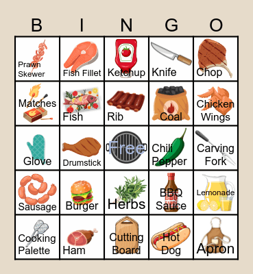 BBQ Time Bingo Card