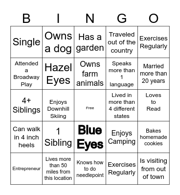 Wedding Shower Bingo Card