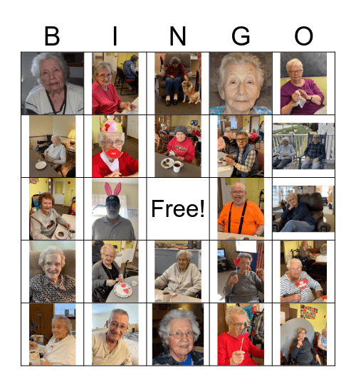 Resident Bingo Card