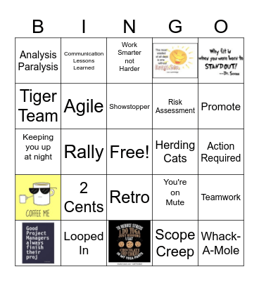 GO PMO Bingo Card