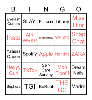 BIRTHDAY BINGO Card