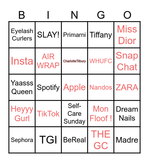 BIRTHDAY BINGO Card