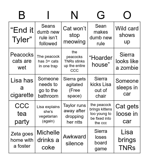 NTT Bingo Card