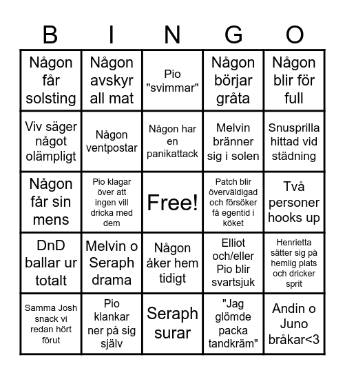 Koloni Bingo 2023! Bingo Card