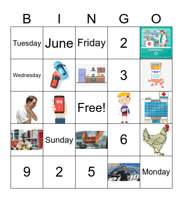 EMERGENCY Bingo Card