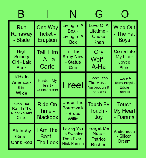 * Bishop's Boogie Bingo - No6 * Bingo Card