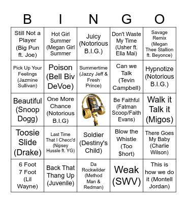 Mo' Betta Blues Bingo Card