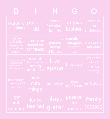 rowan kinnie bingo Card
