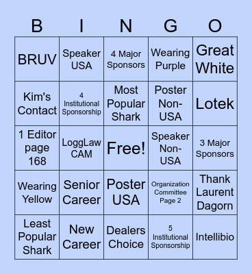 Lauren's Conference 2023 Bingo Card