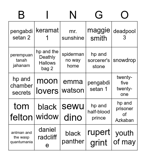 Gema Bingo Card
