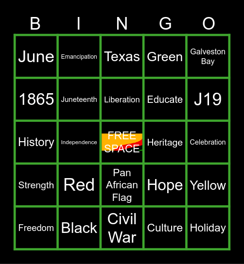 Juneteenth Bingo Card