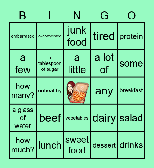 Vocabulary Bingo Card