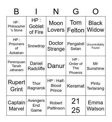 BINGO HIRO Bingo Card