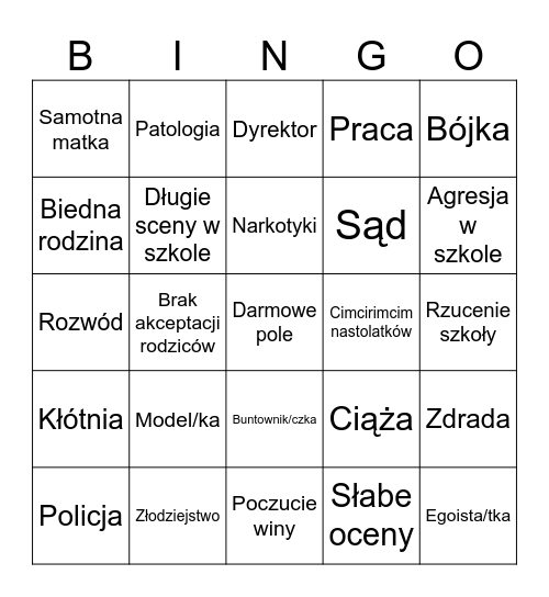 Paradokumenty Bingo Card