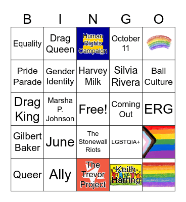 Pride 2023 Bingo! Bingo Card