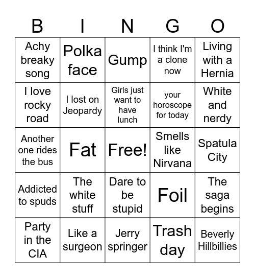 Joe Knows AL Bingo Card