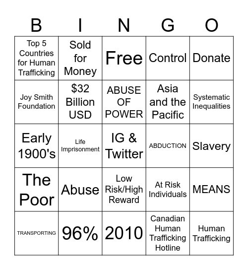 HT Bingo Card