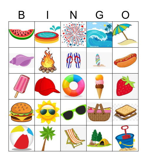 Summer Bingo Card