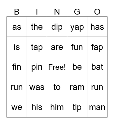 BINGO Card