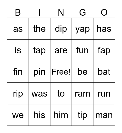 BINGO Card