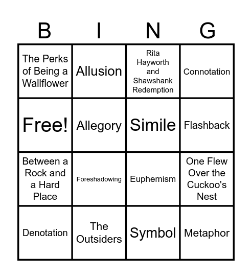 ELA BING(o) Bingo Card