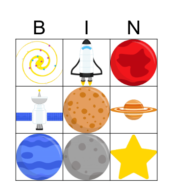 Space Bingo Card