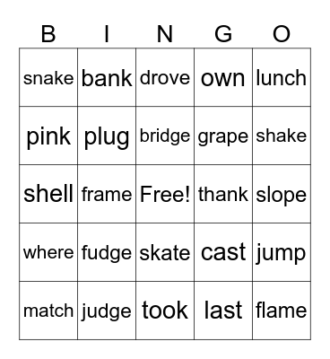 End of Year BINGO Card