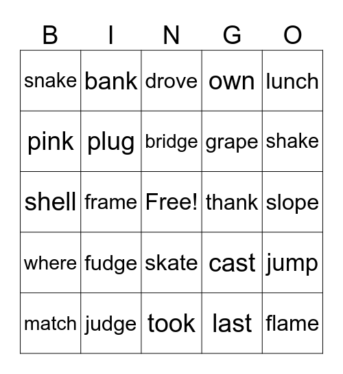 End of Year BINGO Card