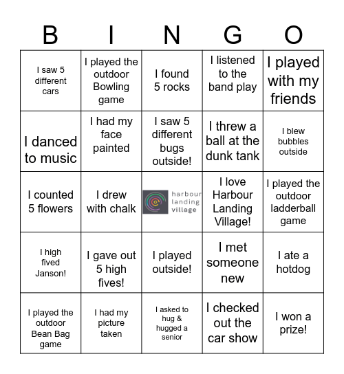 Harbour Landing Village 5th Anniversary Bingo Card