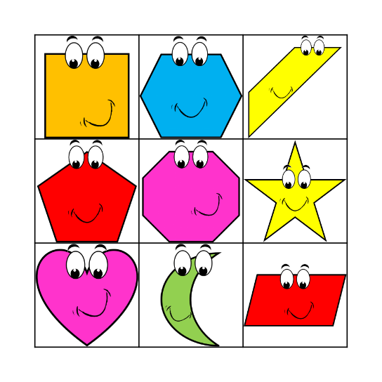 Shapes Bingo Card