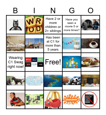 CPC Team Bingo Card