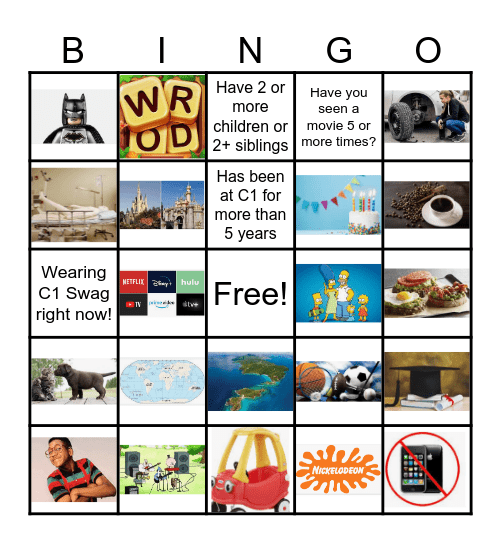 CPC Team Bingo Card