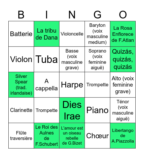 Bingo révision 5e Bingo Card
