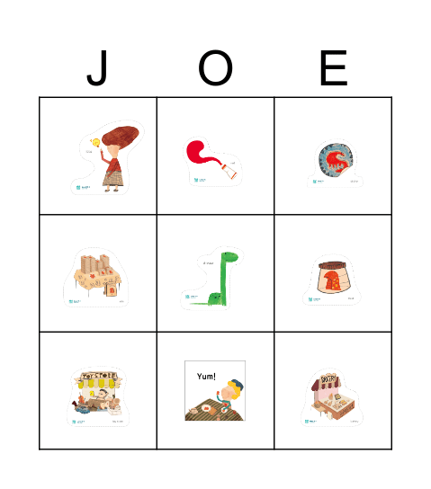 Joe's Treat Bingo Card