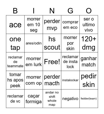EULLER VAVA Bingo Card