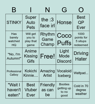 Win.... Bingo Card