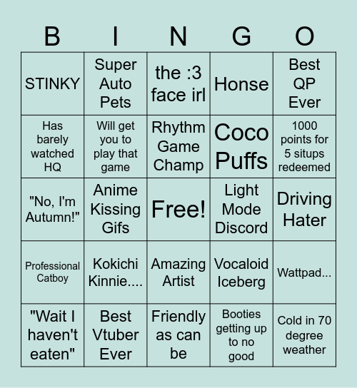 Win.... Bingo Card