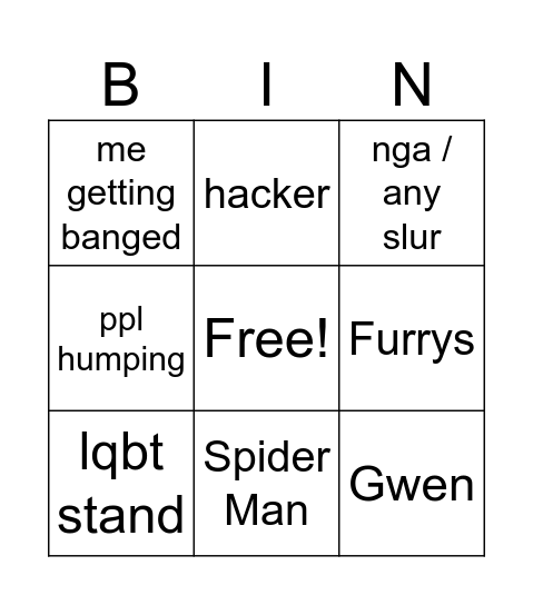 Rate My Ava Bingo Card