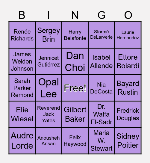 Pride Month, Caribbean-American Heritage Month, Juneteenth, and Immigrant Heritage Month Bingo Card