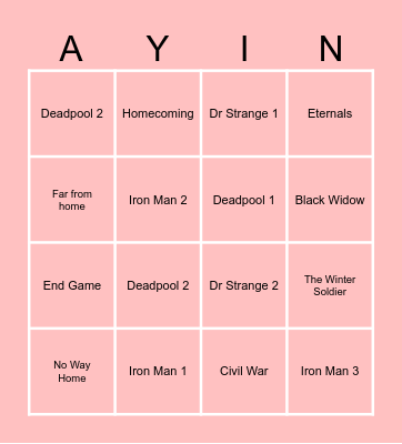 Bingo with pakde—! Bingo Card