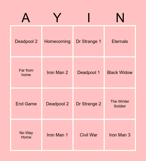 Bingo with pakde—! Bingo Card