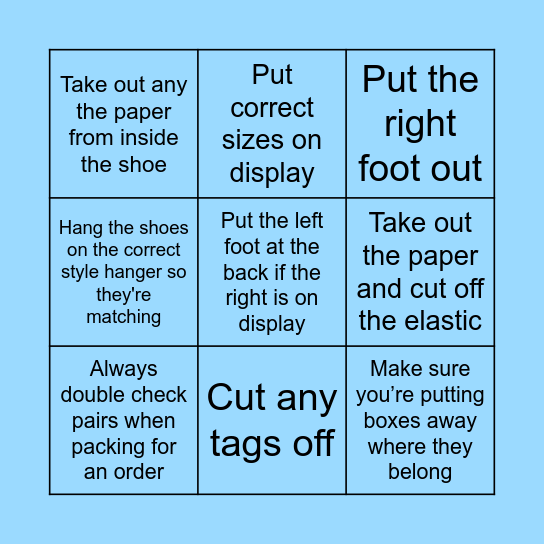 SNS Bingo! Bingo Card