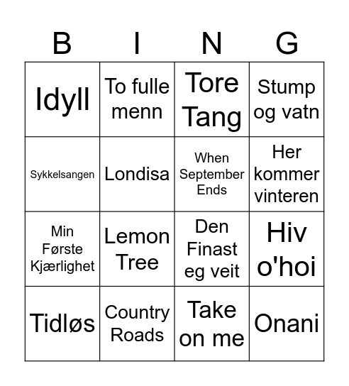 Naboen 09.02.2024 Bingo Card